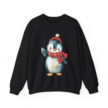 Festive Penguin Unisex Heavy Blend™ Crewneck Sweatshirt