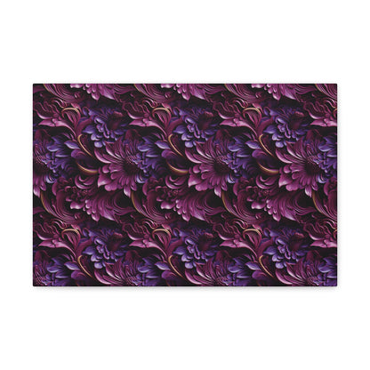 Purple Florals Canvas Gallery Wrap