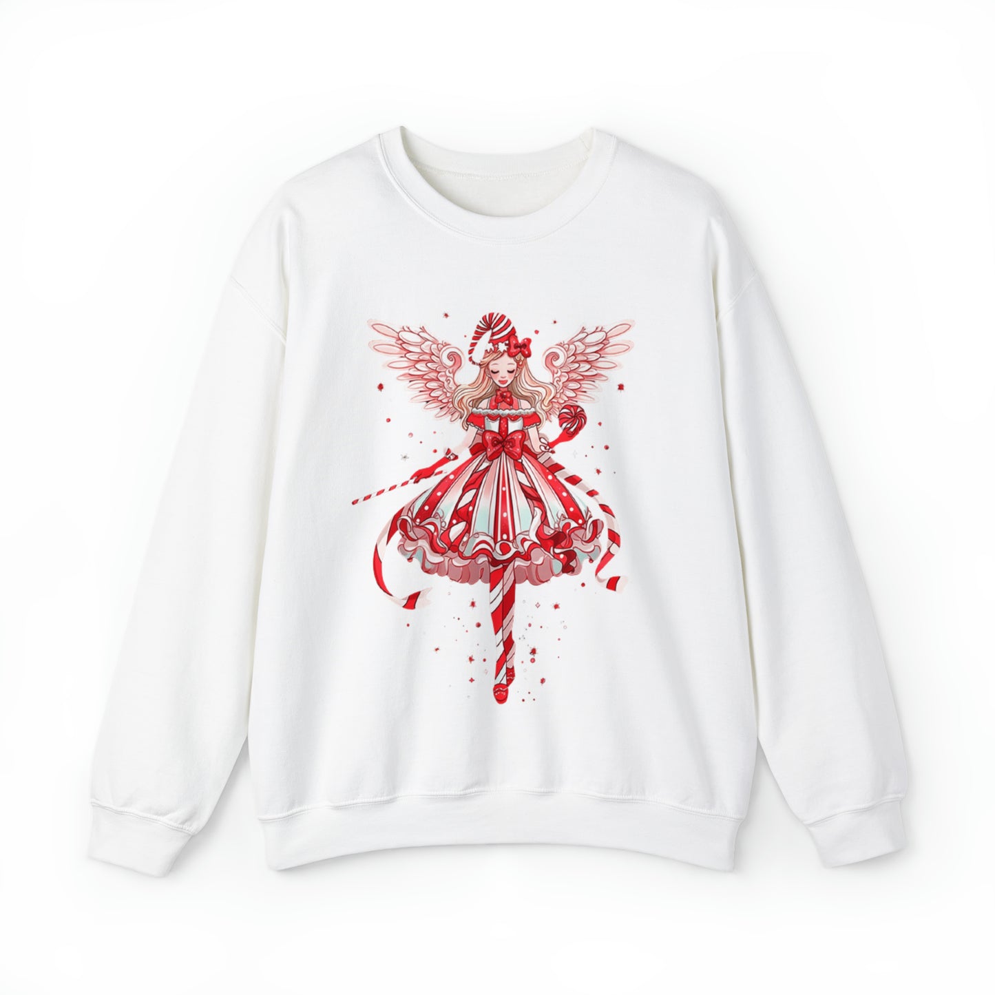 Candy Cane Angel Unisex Heavy Blend™ Crewneck Sweatshirt