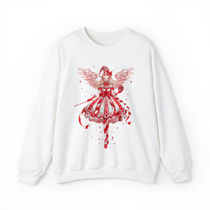 Candy Cane Angel Unisex Heavy Blend™ Crewneck Sweatshirt