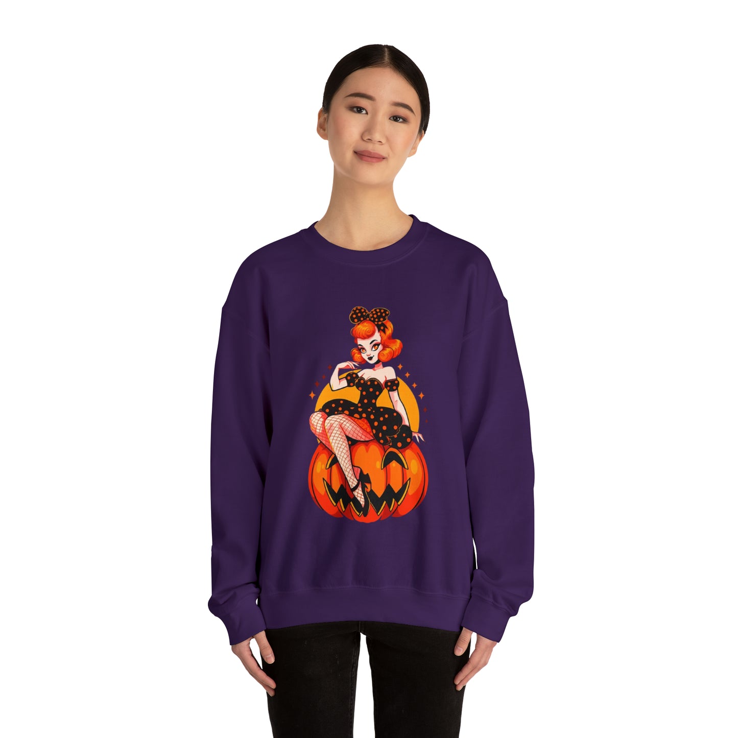 Pumpkin Pinup Unisex Heavy Blend™ Crewneck Sweatshirt