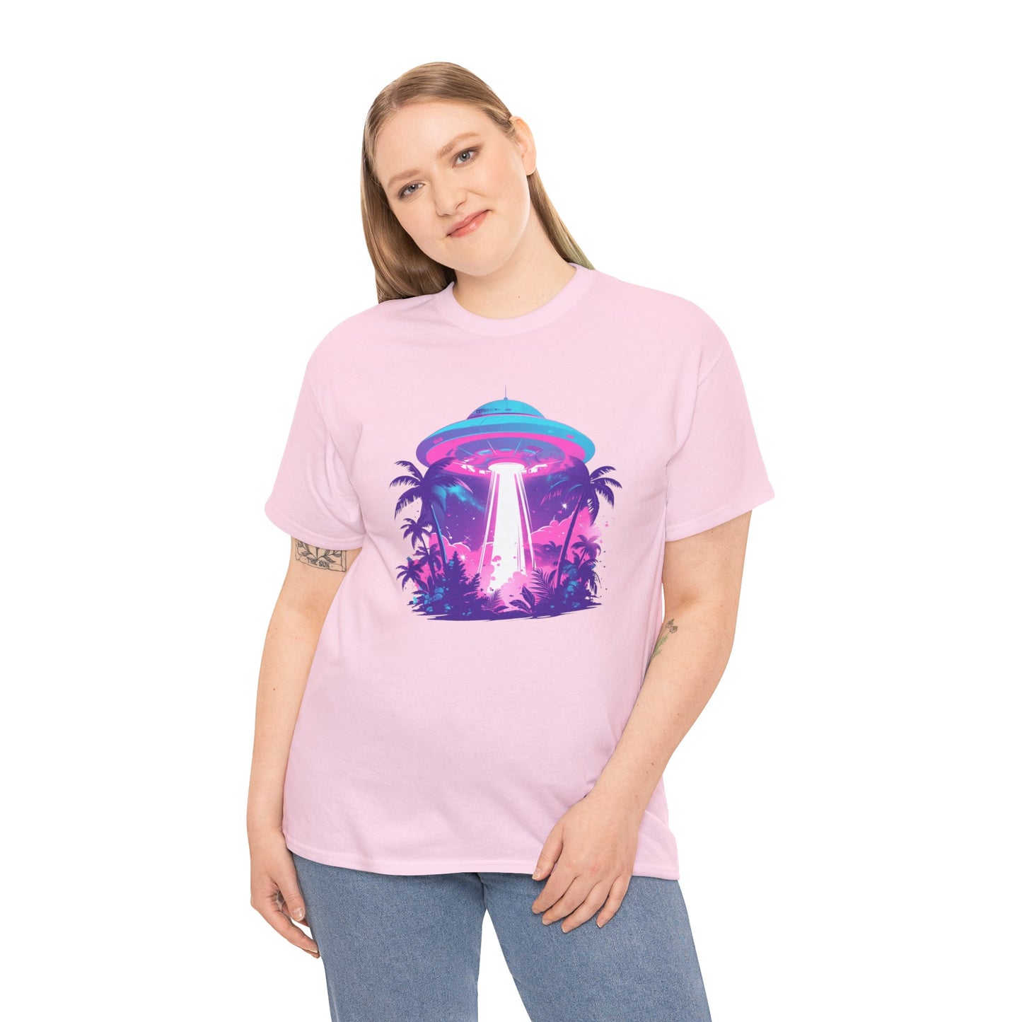 Tropical UFO Unisex Heavy Cotton Tee