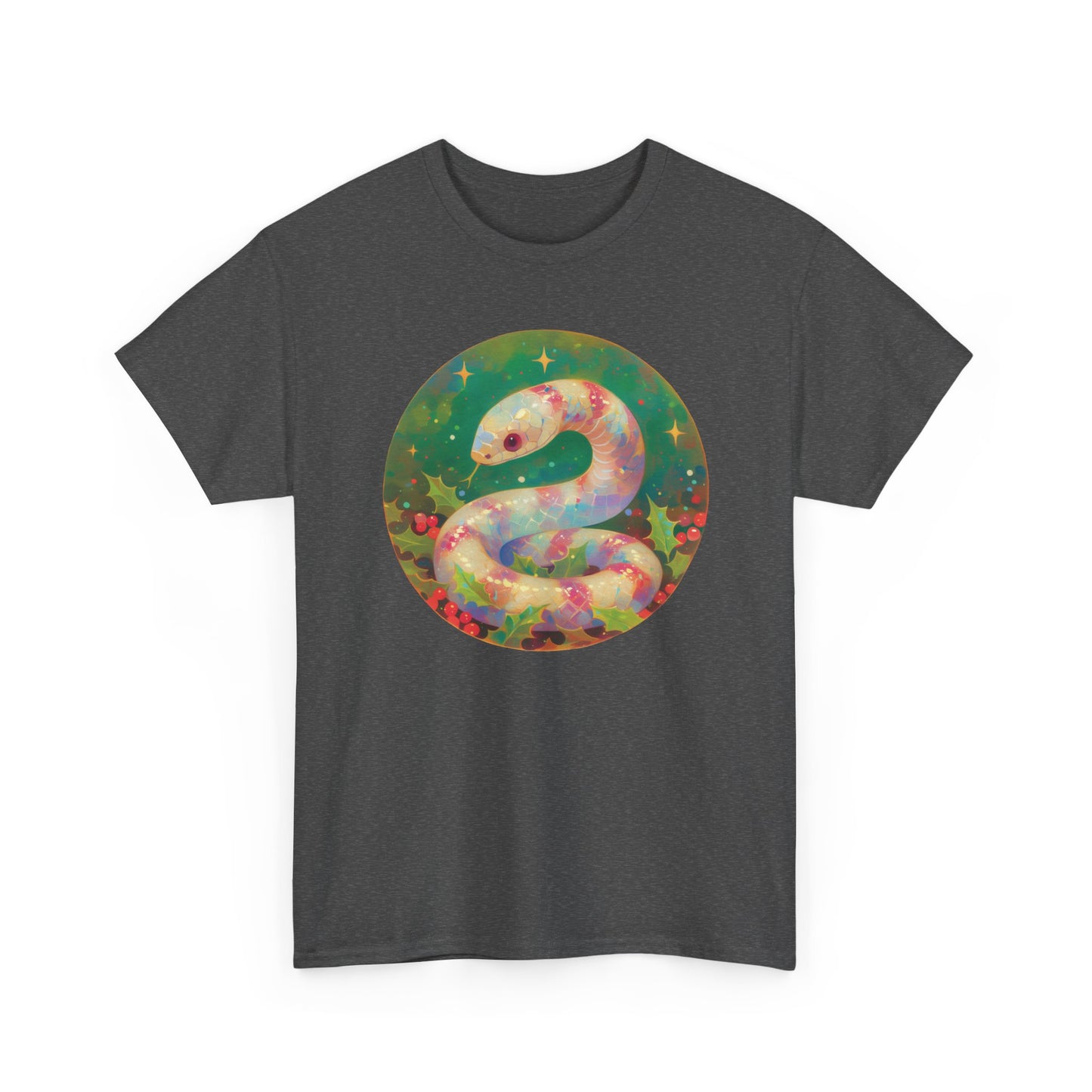 Candy Stripe Snake Unisex Heavy Cotton Tee