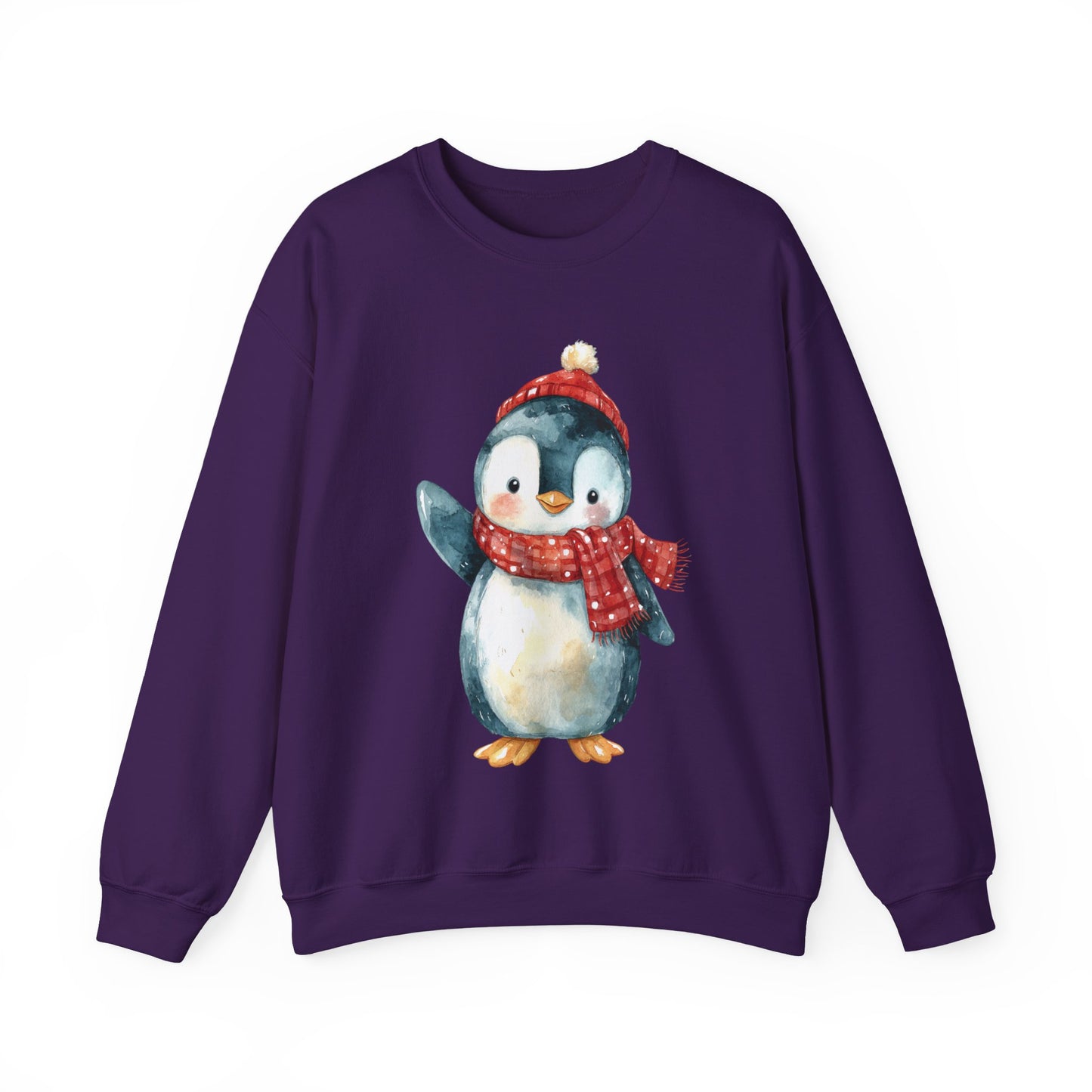 Festive Penguin Unisex Heavy Blend™ Crewneck Sweatshirt