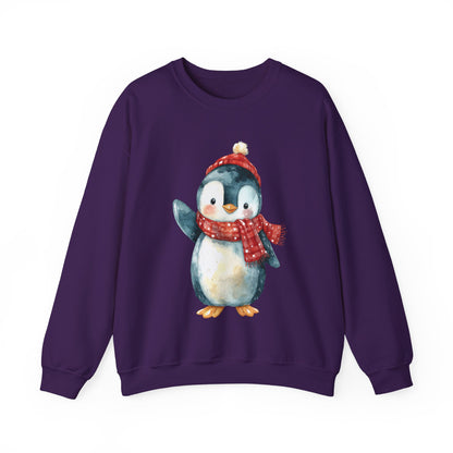 Festive Penguin Unisex Heavy Blend™ Crewneck Sweatshirt