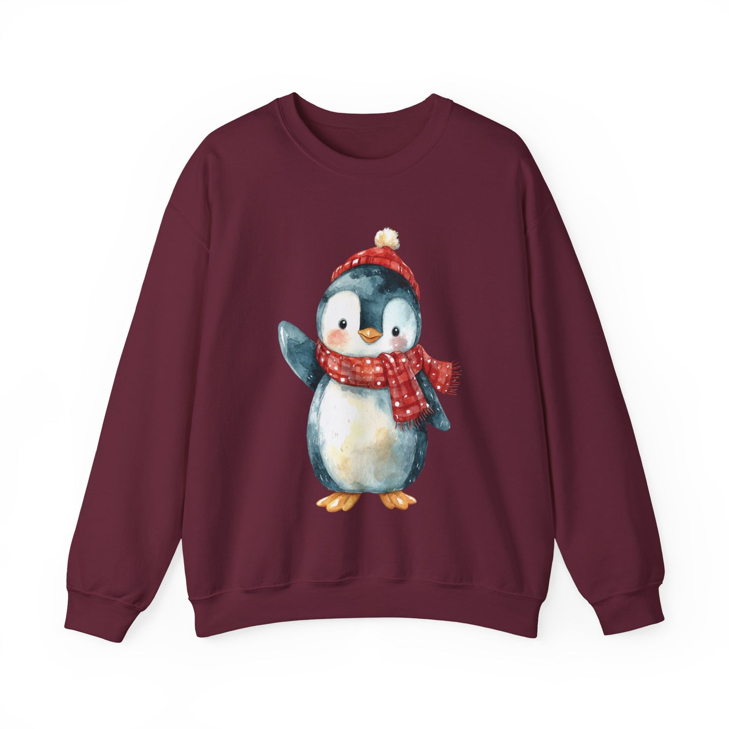Festive Penguin Unisex Heavy Blend™ Crewneck Sweatshirt