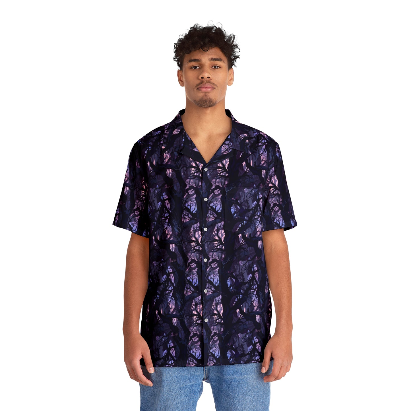 Haunted Forest Men's Hawaiian Shirt (AOP)