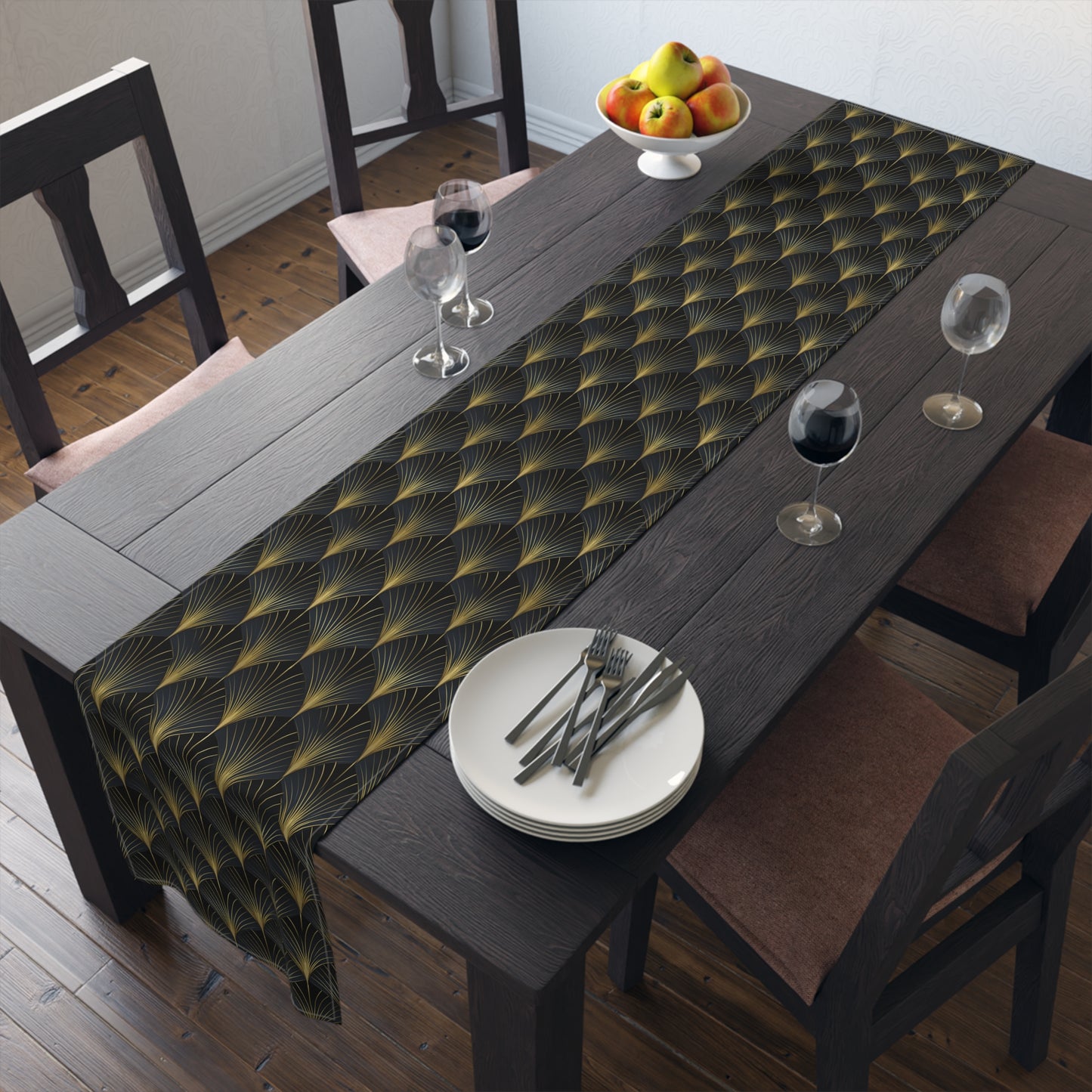 Art Deco Fans Table Runner (Cotton, Poly)