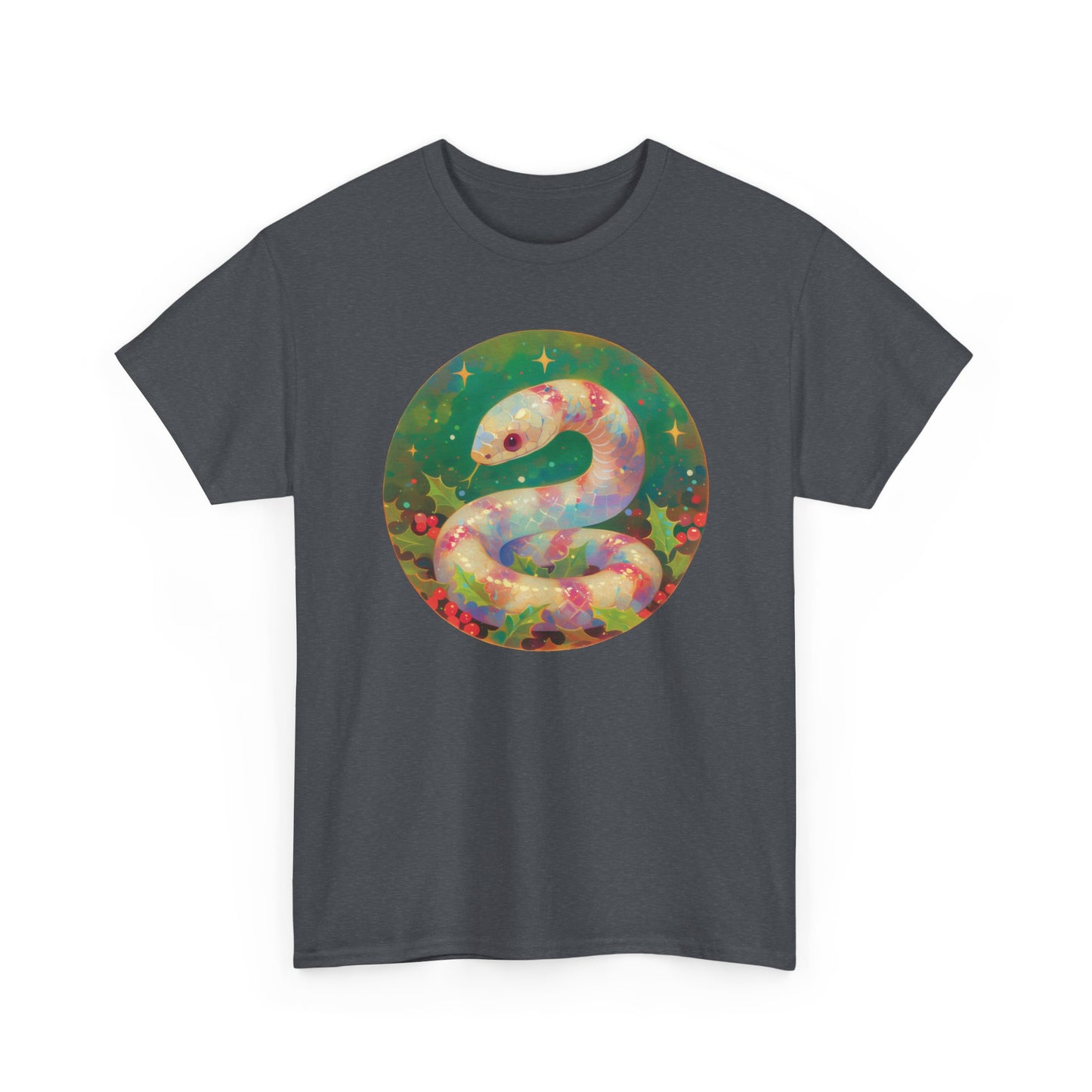 Candy Stripe Snake Unisex Heavy Cotton Tee