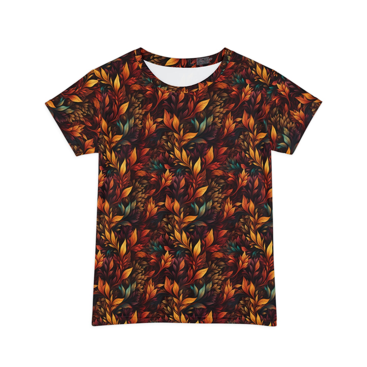 Fall Leaves Women's Short Sleeve Shirt (AOP)