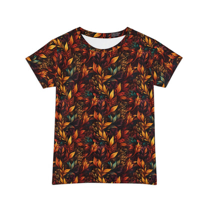 Fall Leaves Women's Short Sleeve Shirt (AOP)