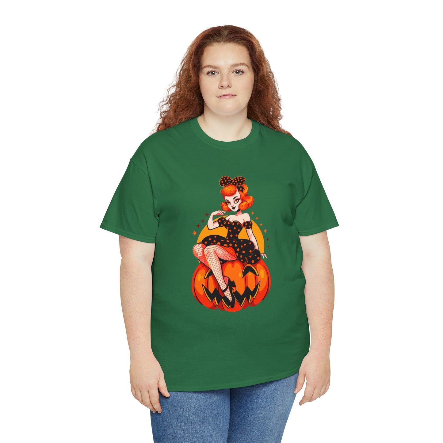 Pumpkin Pinup Unisex Heavy Cotton Tee