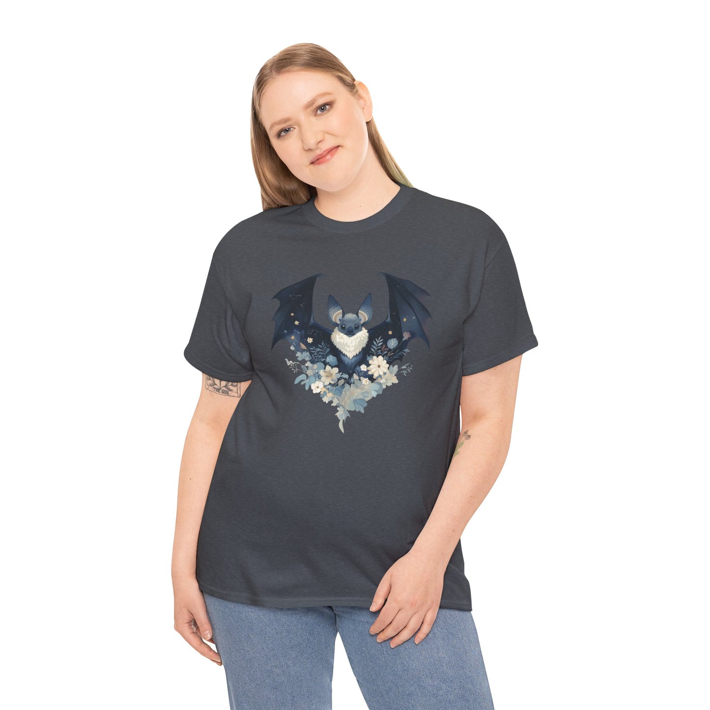 Midnight Bat Unisex Heavy Cotton Tee