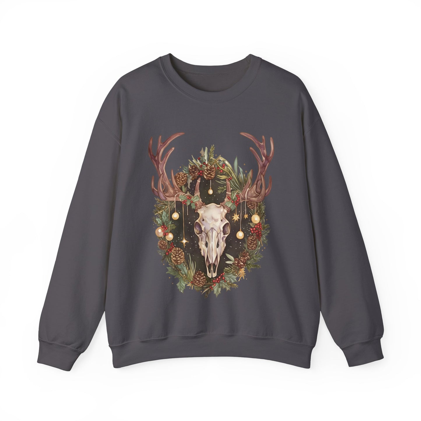 Reindeer Skull Unisex Heavy Blend™ Crewneck Sweatshirt