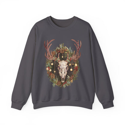 Reindeer Skull Unisex Heavy Blend™ Crewneck Sweatshirt