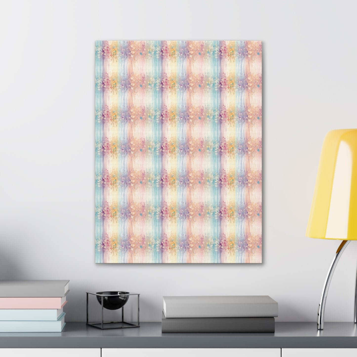 Floral Stripes Canvas Gallery Wrap