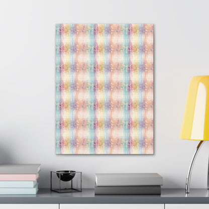 Floral Stripes Canvas Gallery Wrap