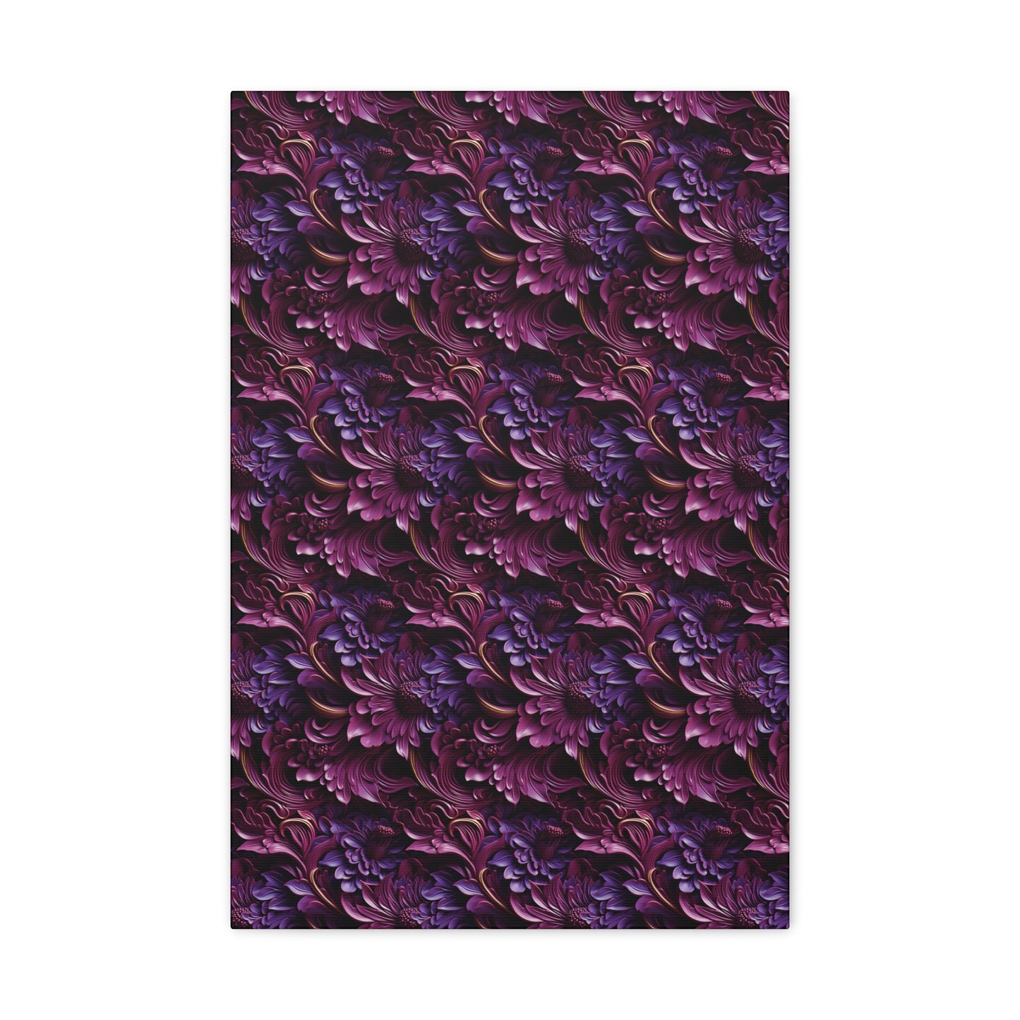 Purple Florals Canvas Gallery Wrap