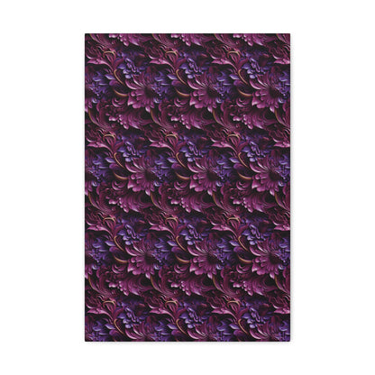 Purple Florals Canvas Gallery Wrap