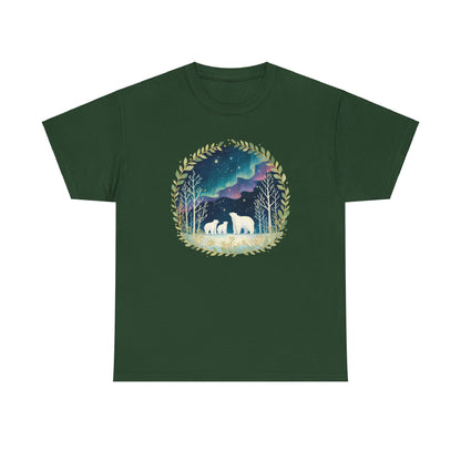Aurora Polar Bears Unisex Heavy Cotton Tee