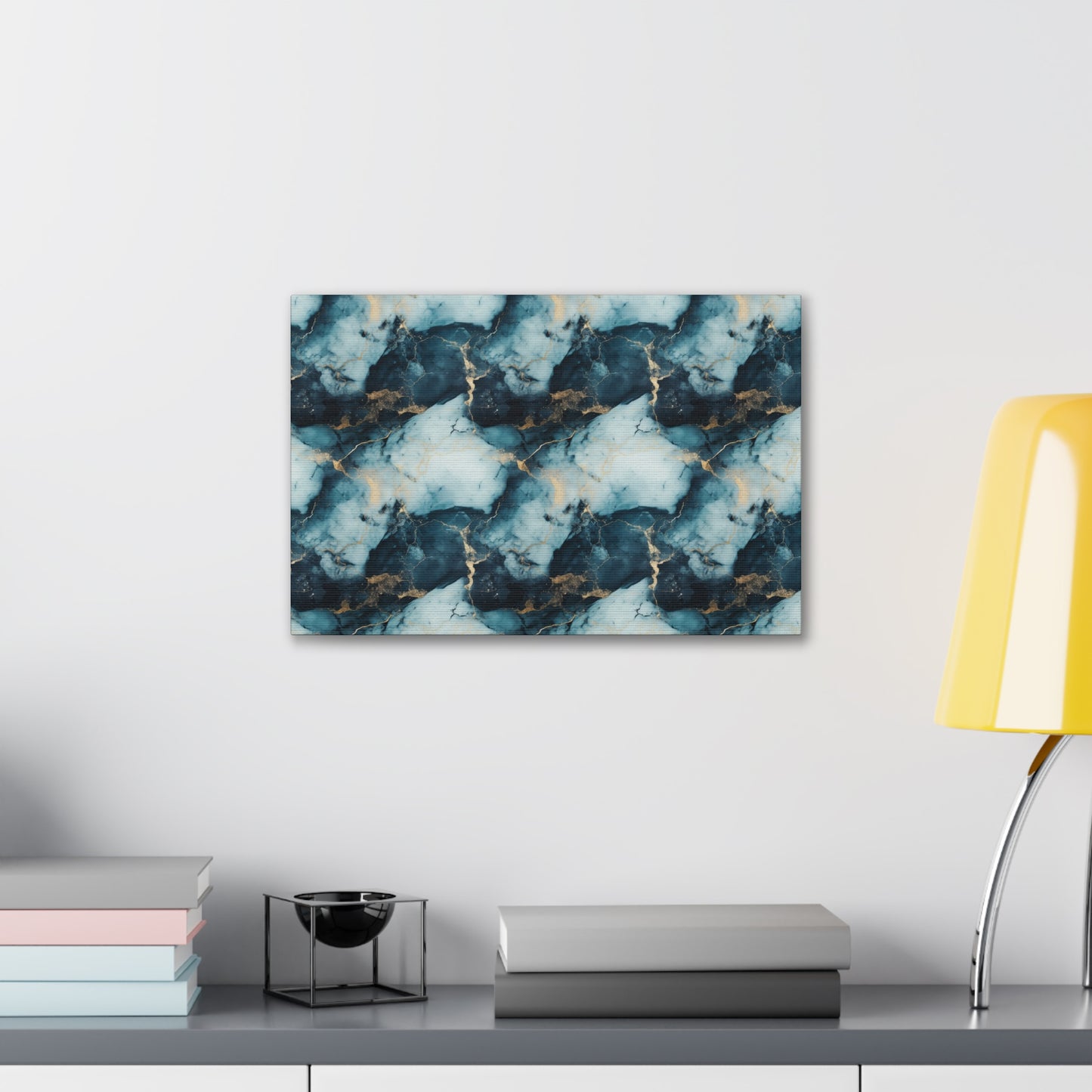 Cool Blue Marble Canvas Gallery Wrap