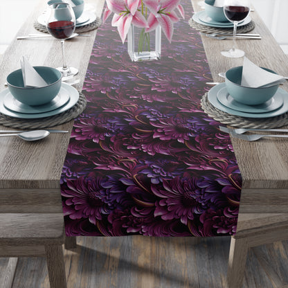 Purple Florals Table Runner (Cotton, Poly)