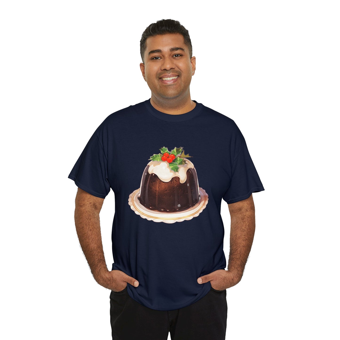 Christmas Pudding Unisex Heavy Cotton Tee