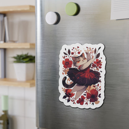 Ballet Cat Die-Cut Magnets