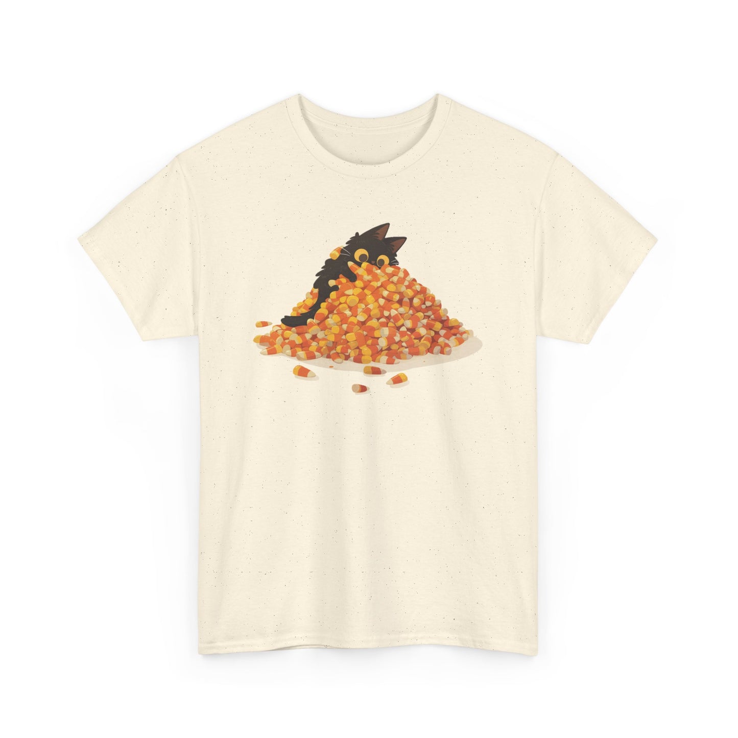 Candy Corn Cat Unisex Heavy Cotton Tee