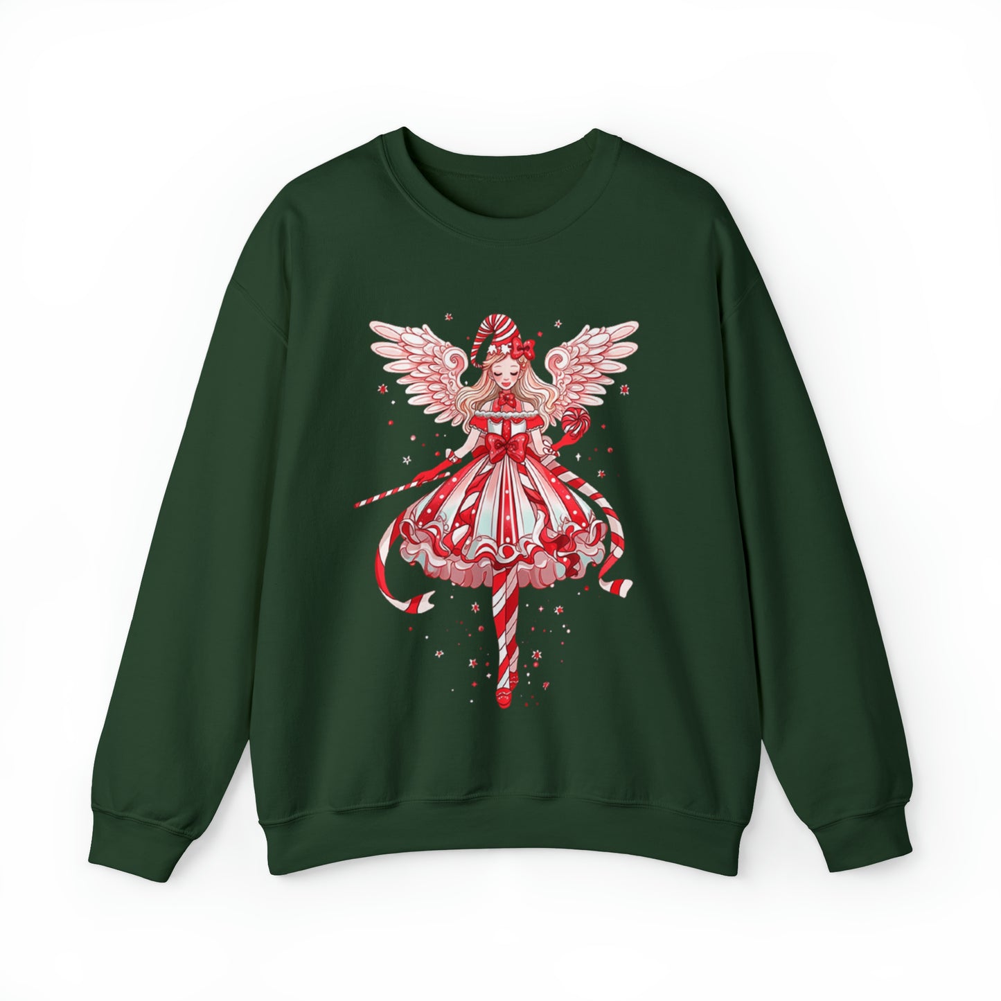 Candy Cane Angel Unisex Heavy Blend™ Crewneck Sweatshirt