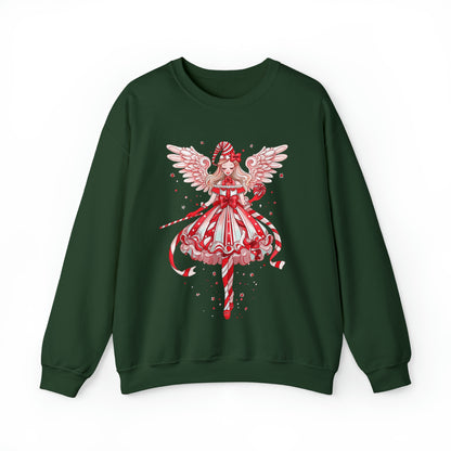 Candy Cane Angel Unisex Heavy Blend™ Crewneck Sweatshirt
