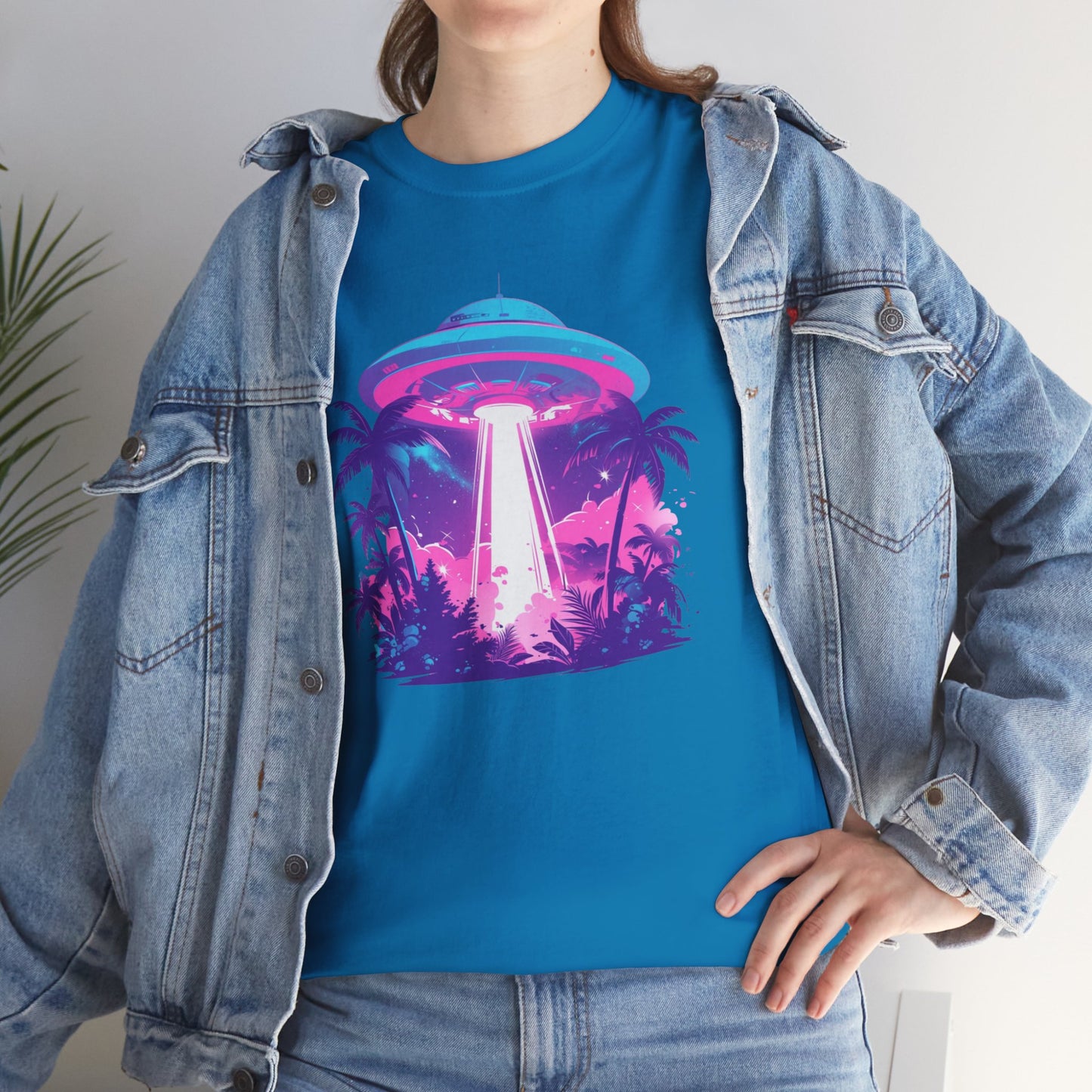 Tropical UFO Unisex Heavy Cotton Tee