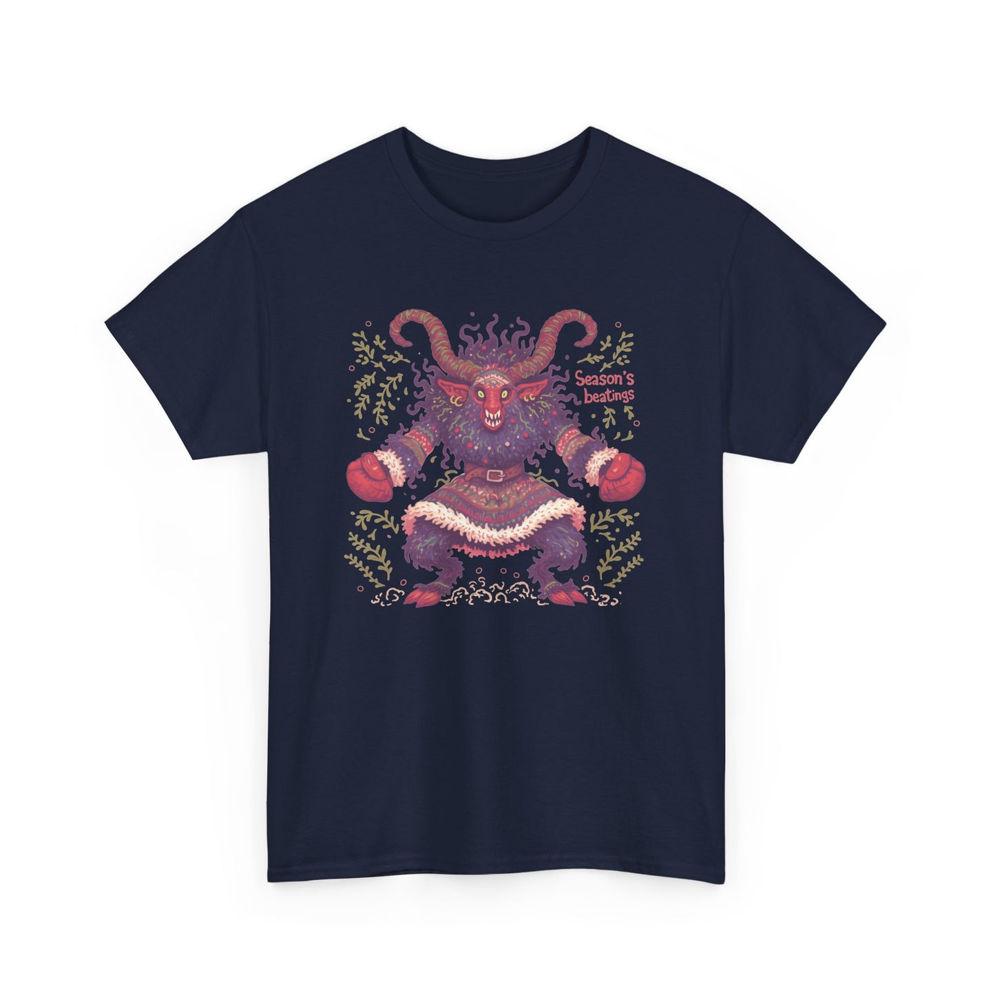Season's Beatings (Krampus) Unisex Heavy Cotton Tee