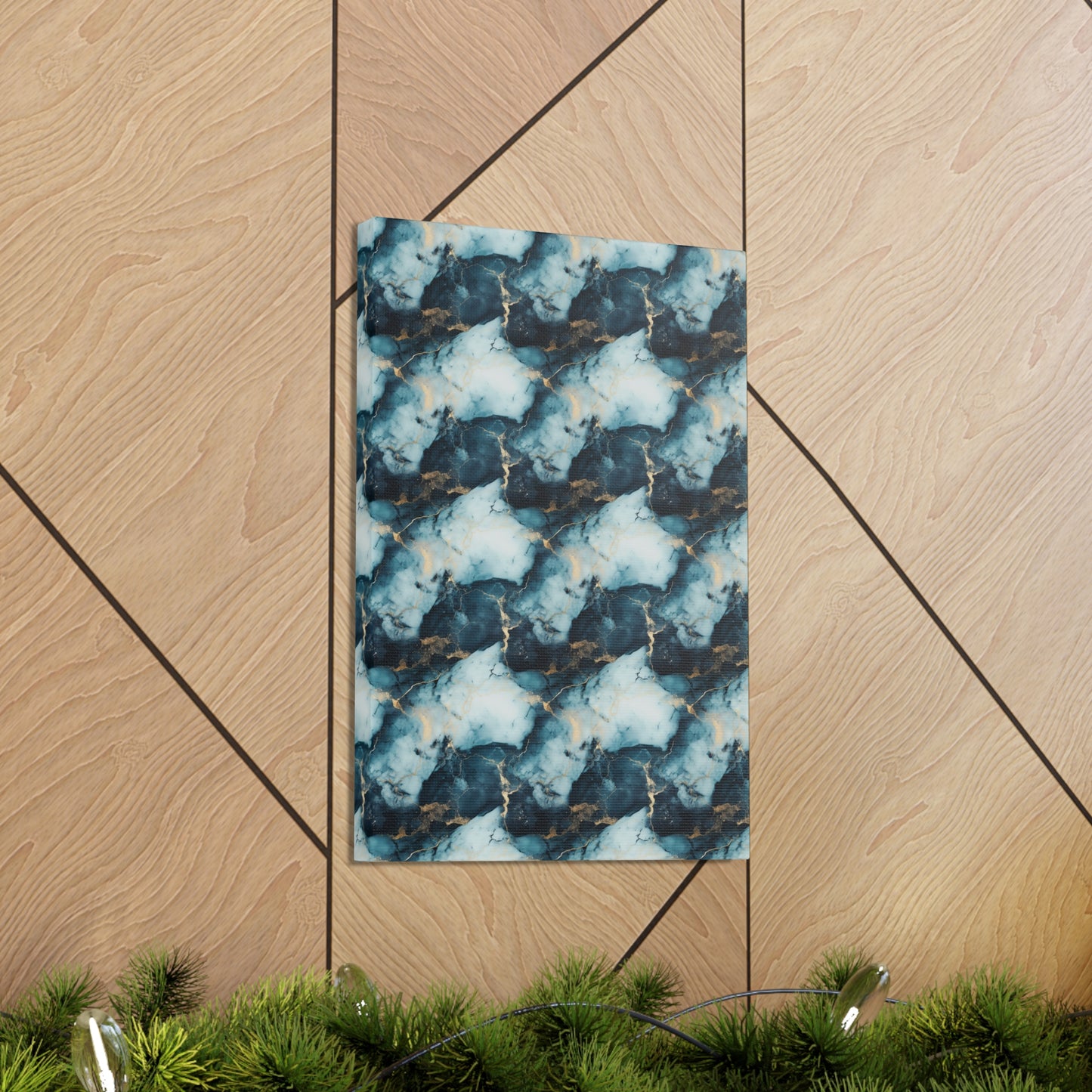 Cool Blue Marble Canvas Gallery Wrap