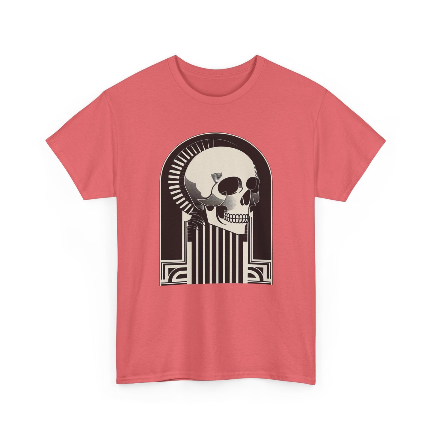 Art Deco Skull Unisex Heavy Cotton Tee