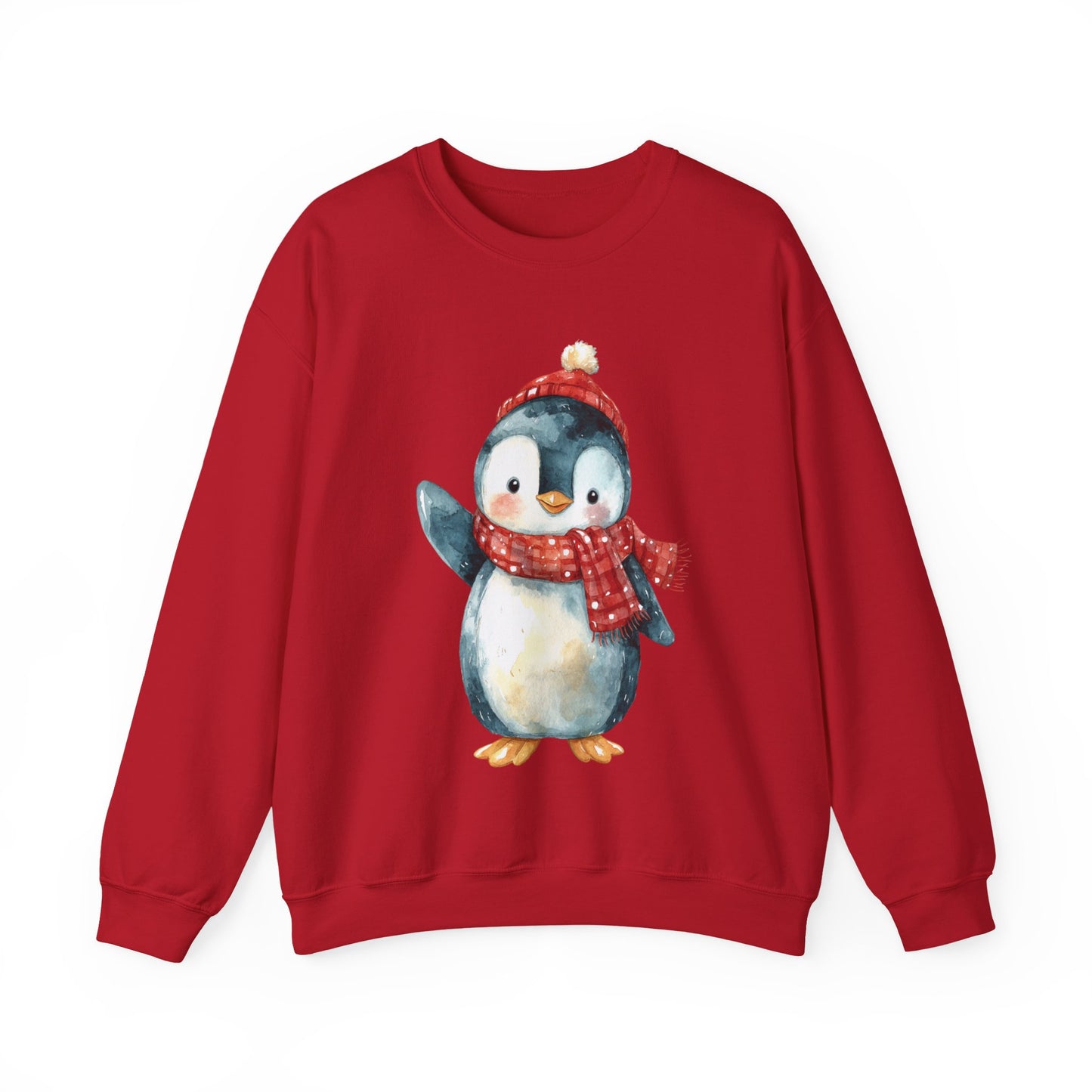 Festive Penguin Unisex Heavy Blend™ Crewneck Sweatshirt