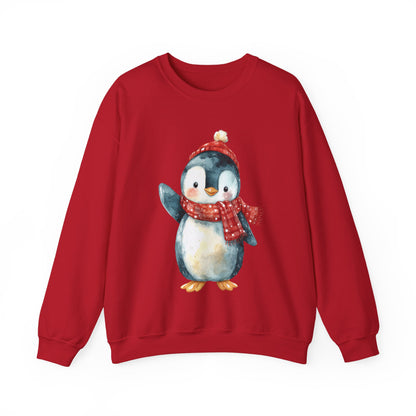 Festive Penguin Unisex Heavy Blend™ Crewneck Sweatshirt
