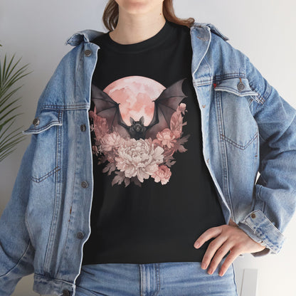 Strawberry Moon Bat Unisex Heavy Cotton Tee