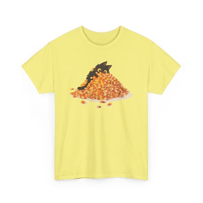 Candy Corn Cat Unisex Heavy Cotton Tee