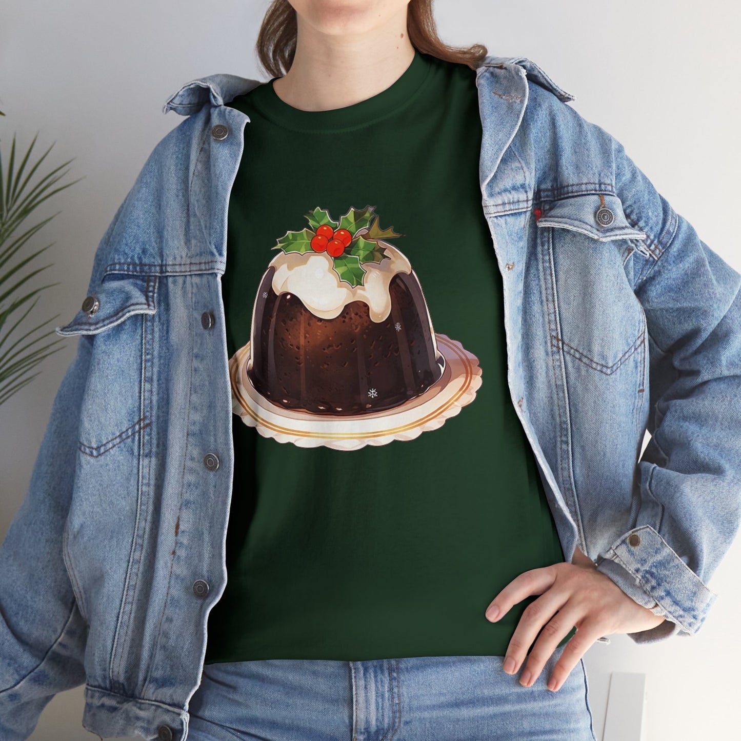 Christmas Pudding Unisex Heavy Cotton Tee
