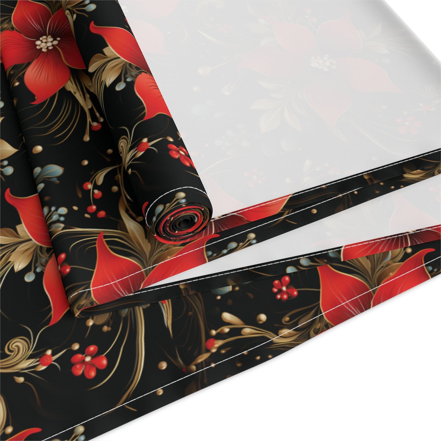 Pretty Poinsettias Table Runner (Cotton, Poly)