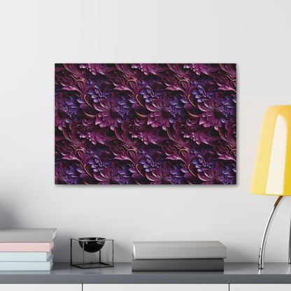 Purple Florals Canvas Gallery Wrap