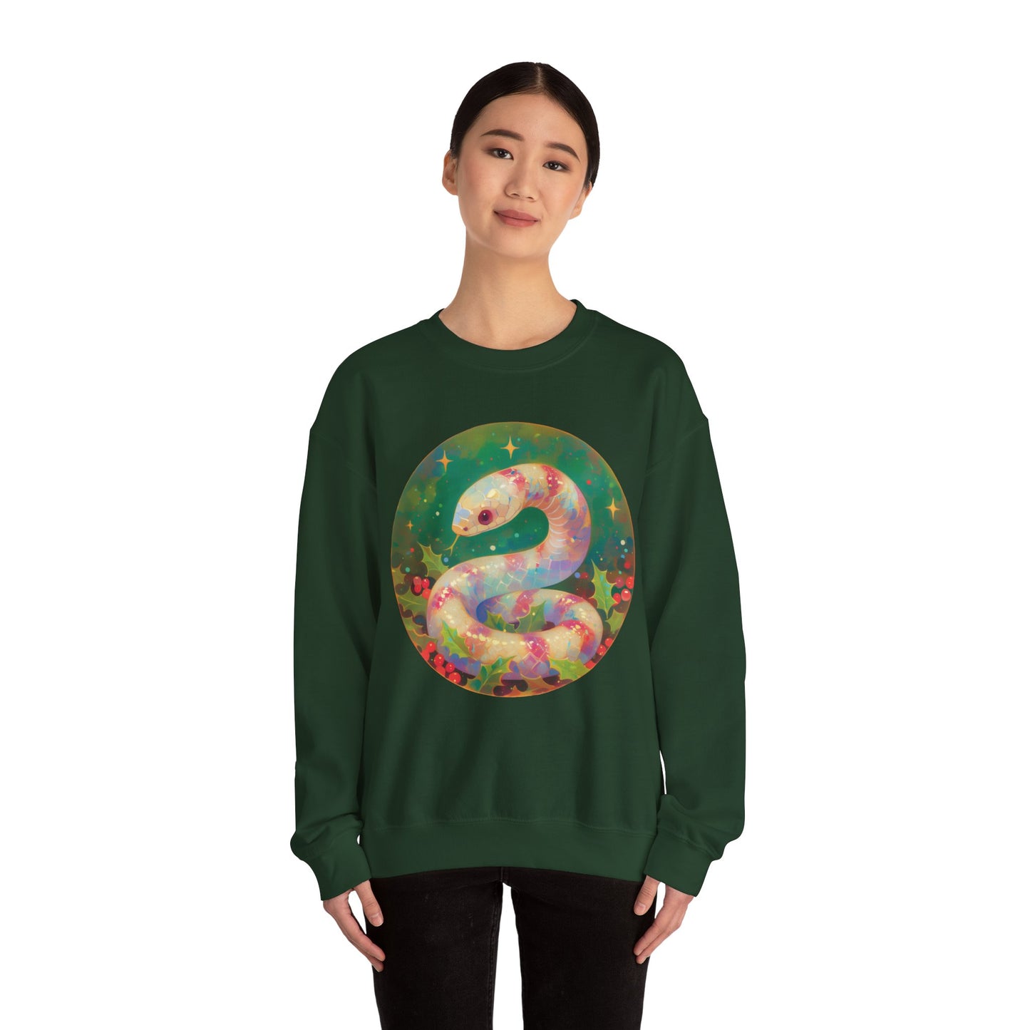 Candy Stripe Snake Unisex Heavy Blend™ Crewneck Sweatshirt
