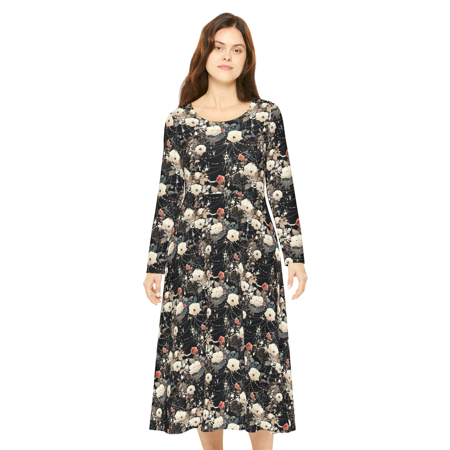Shimmerweb Women's Long Sleeve Dance Dress (AOP)