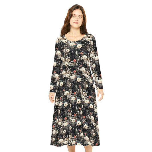 Shimmerweb Women's Long Sleeve Dance Dress (AOP)