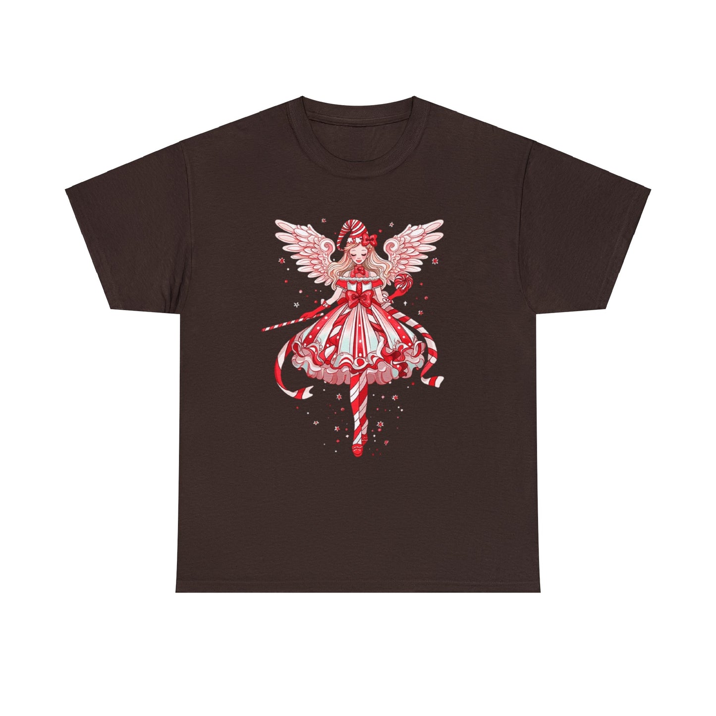 Candy Cane Angel Unisex Heavy Cotton Tee