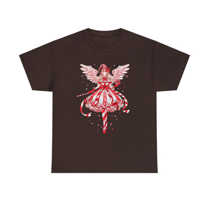 Candy Cane Angel Unisex Heavy Cotton Tee