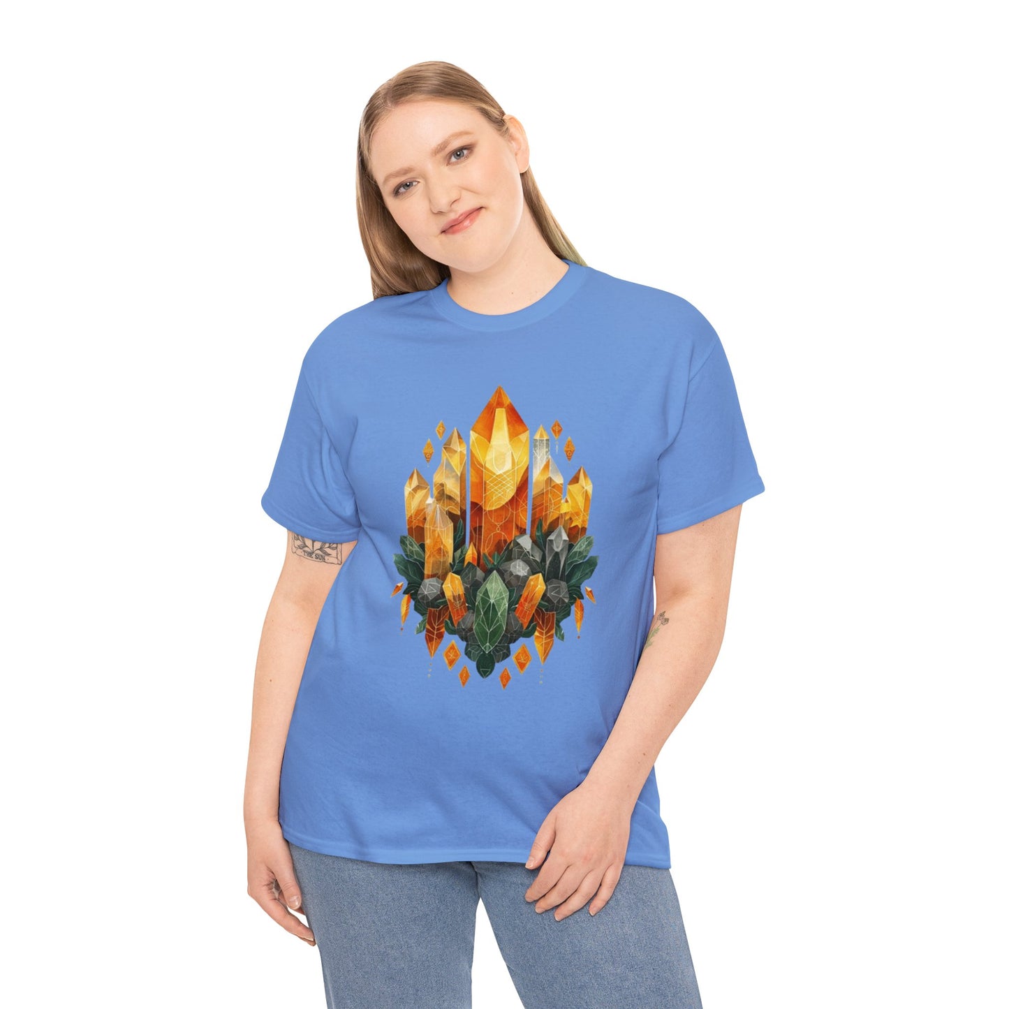 Earthen Crystal Cluster Unisex Heavy Cotton Tee