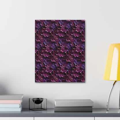 Purple Florals Canvas Gallery Wrap