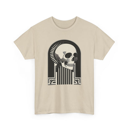 Art Deco Skull Unisex Heavy Cotton Tee